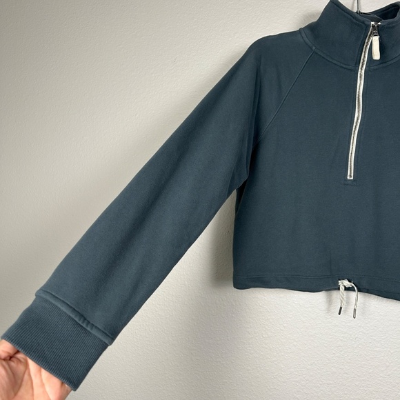 Vouri women size S Sedona sweatshirt boyfriend sweatpants set French terry blue - Picture 3 of 13